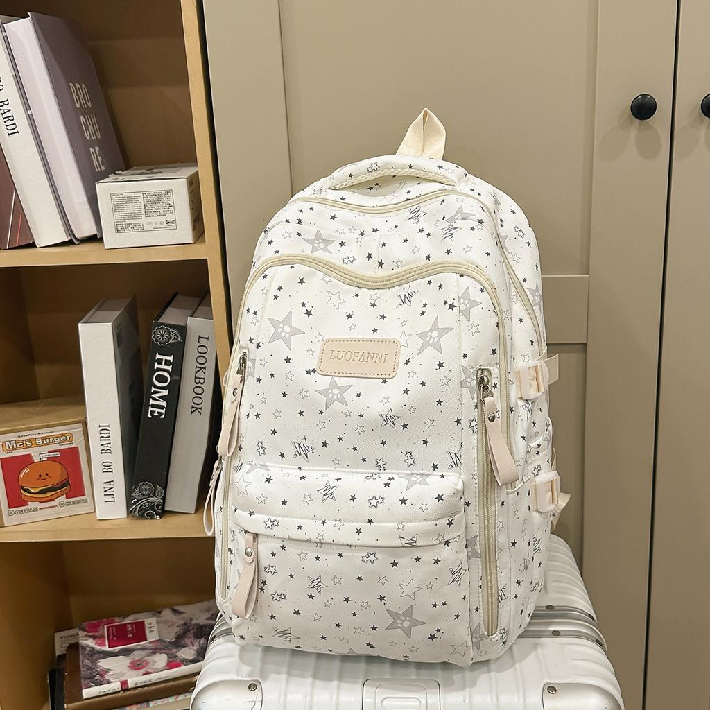 Schoolbag Japanese ins new high-value fresh and sweet star make-up bag women's light travel large-capacity backpack
