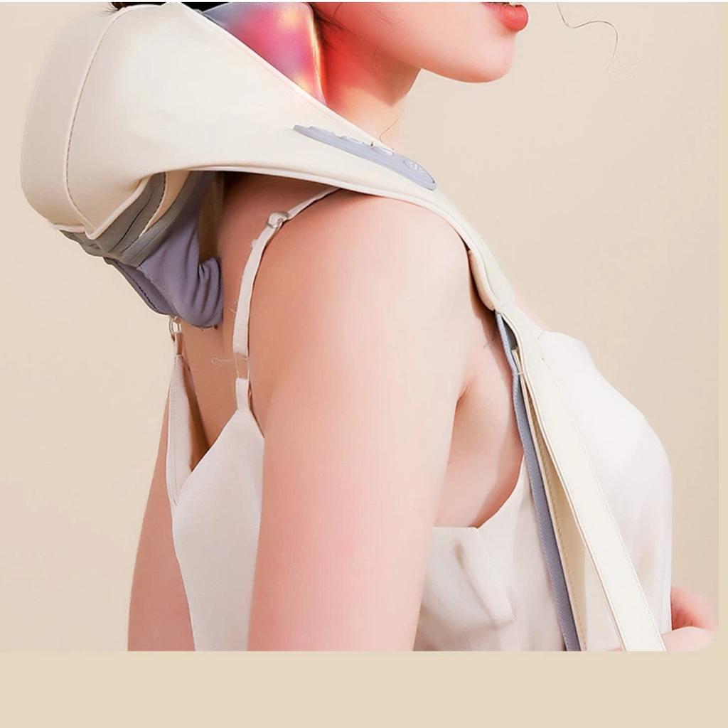 Upgraded Neck and Shoulder Massager, Trapezius Muscle Massage Machine with Heat Therapy, Portable Electric Cervical Massager for Home