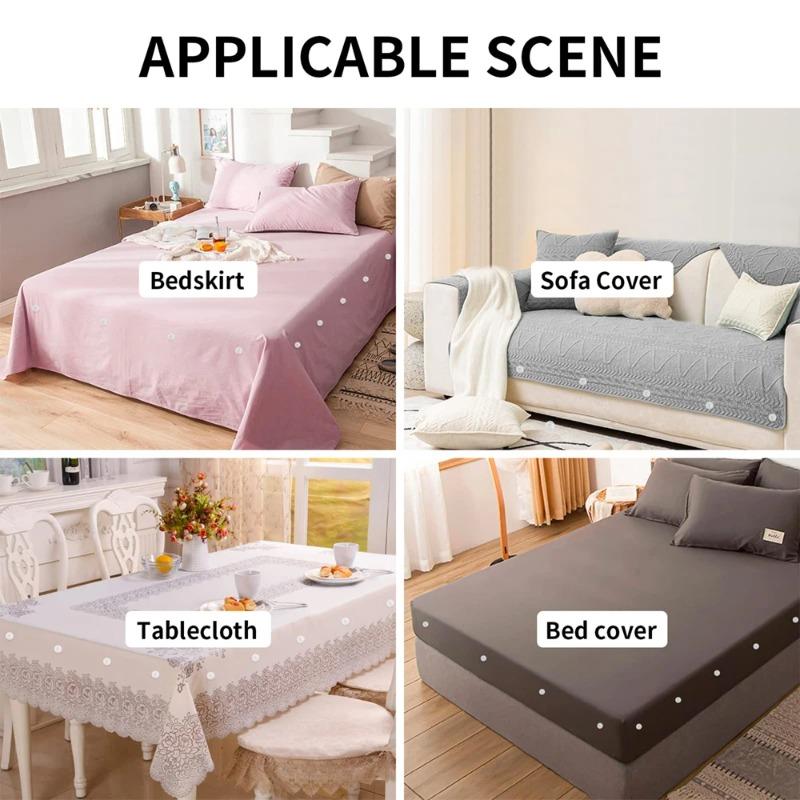 Bed Sheet Clip Fixer Transparent Twist Nail Sofa Cushion Blankets Cover Grippers Holder Fixing Slip-Resistant For Home