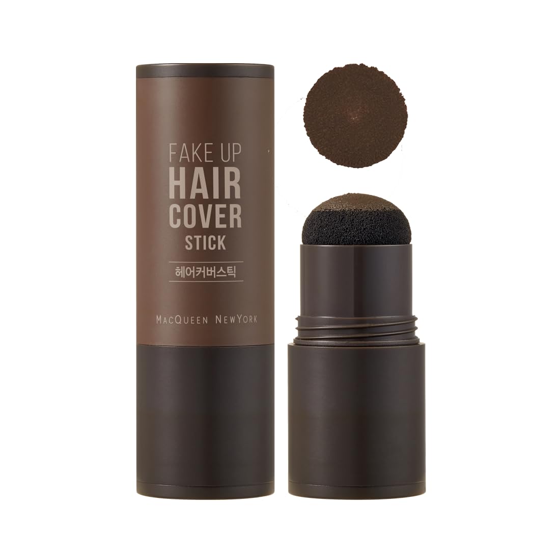 

MACQUEEN NEWYORK Fake Up Hair Cover for Concealing Gray Thinning Hair and Alopecia for Men and in Natural Black and Dark Brown for Natural Hair and
