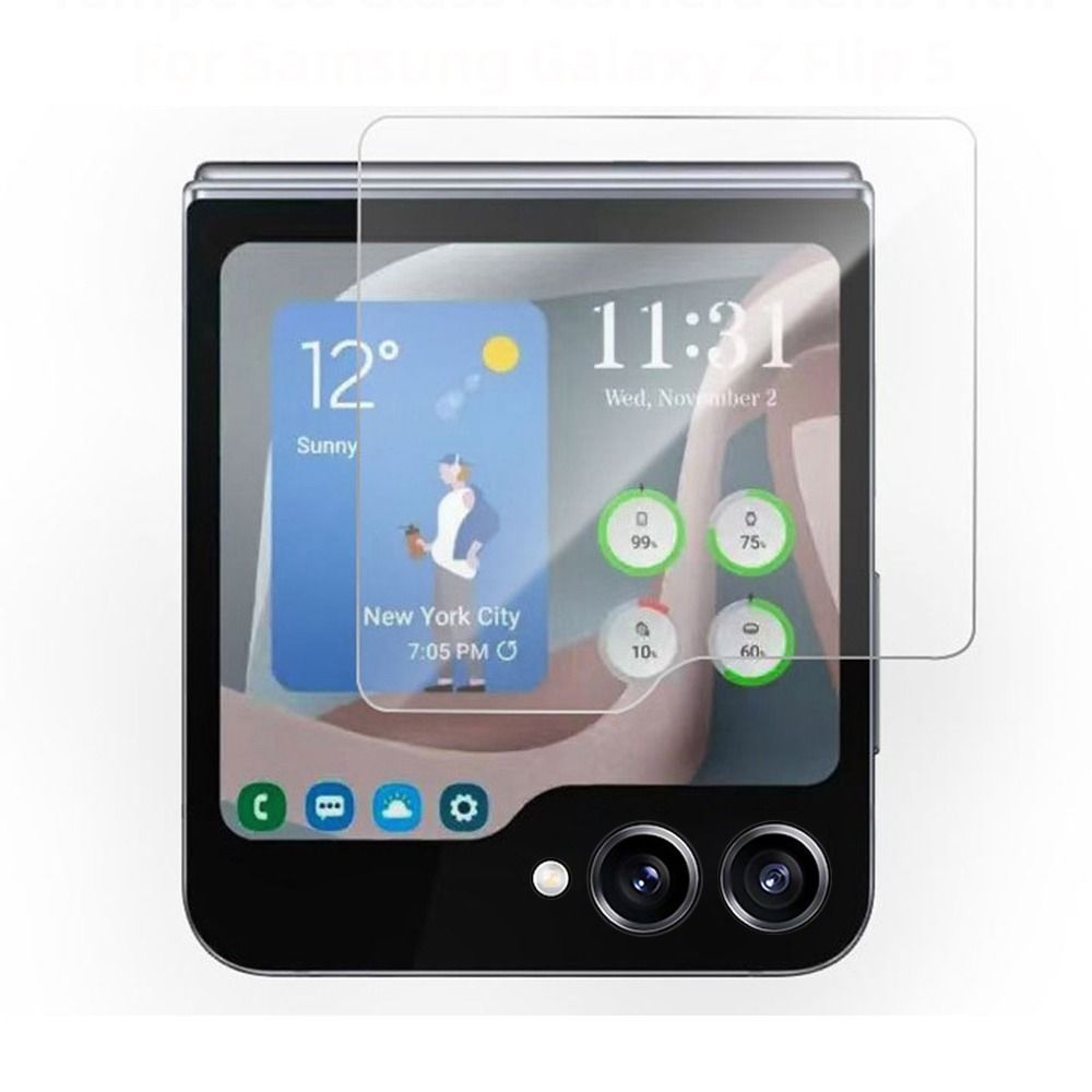 

Захисна плівка для зовнішнього екрану телефону Flim проти подряпин із 4 шт. для телефону Samsung Galaxy Z Flip 5 Transparent