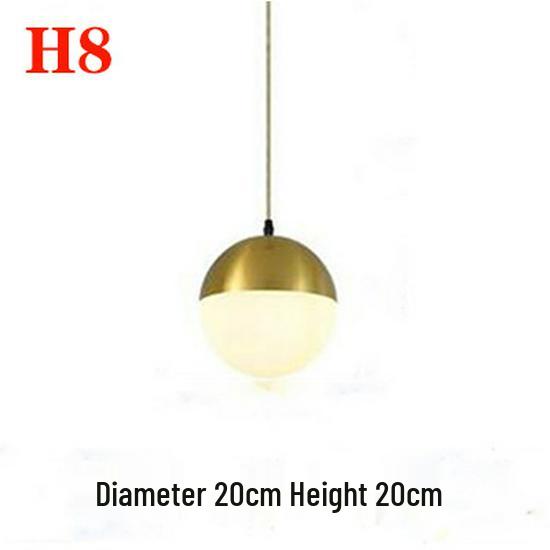 Nordic Gold Single Pendant Light for Bedroom, Bar, Café, or Shop