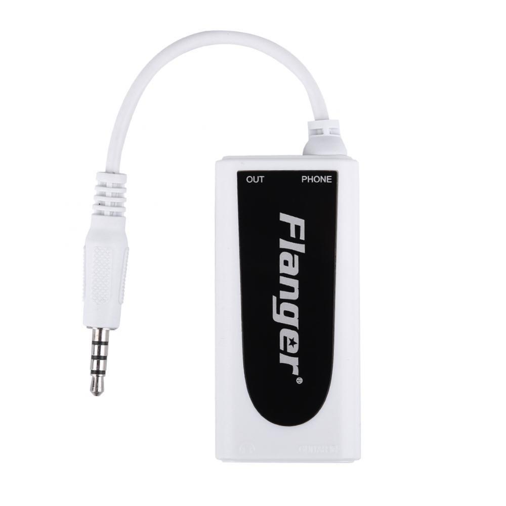 Flanger FC-21 Electric GuitarBass to Smartphone Connector Converter Interface System with 3.5mm Earphone Jack and 6.35mm Output, Compatible with