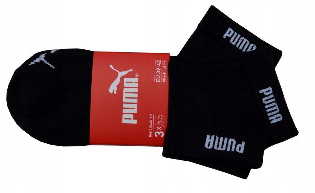 Puma Quarter Socks Black Size 39-42