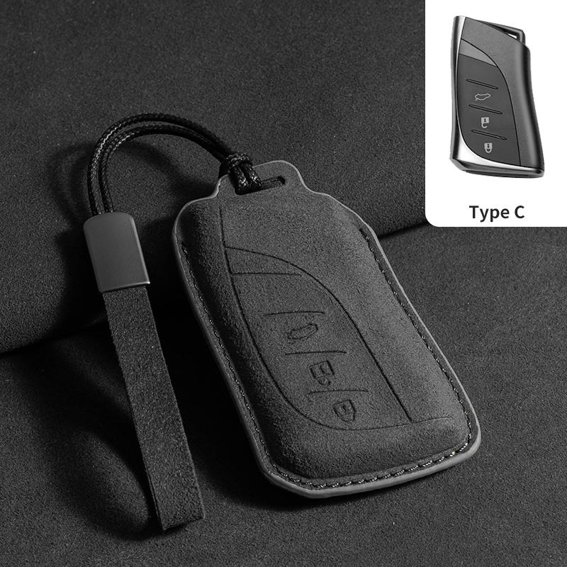 Interior Mouldings Leather Car Key Case For Lexus NX GS RX IS ES GX LX RC 200 250 350 LS 450H 300H 2017 2018 2019 2020 Suede Key