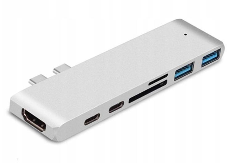 Adapter Hub Przejściówka USB-C USB Thunderbolt HDMI 4K Do Macbook Pro Air