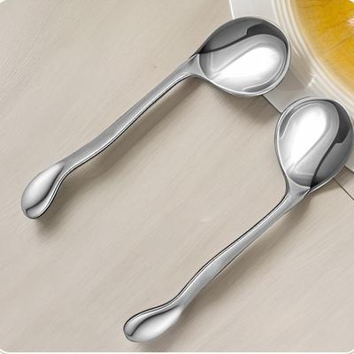 Adaptive Spoon Stainless Steel Self-Feeding Utensils Metal Auxiliary Spoon for Disabled People Elderly Seniors Patients
