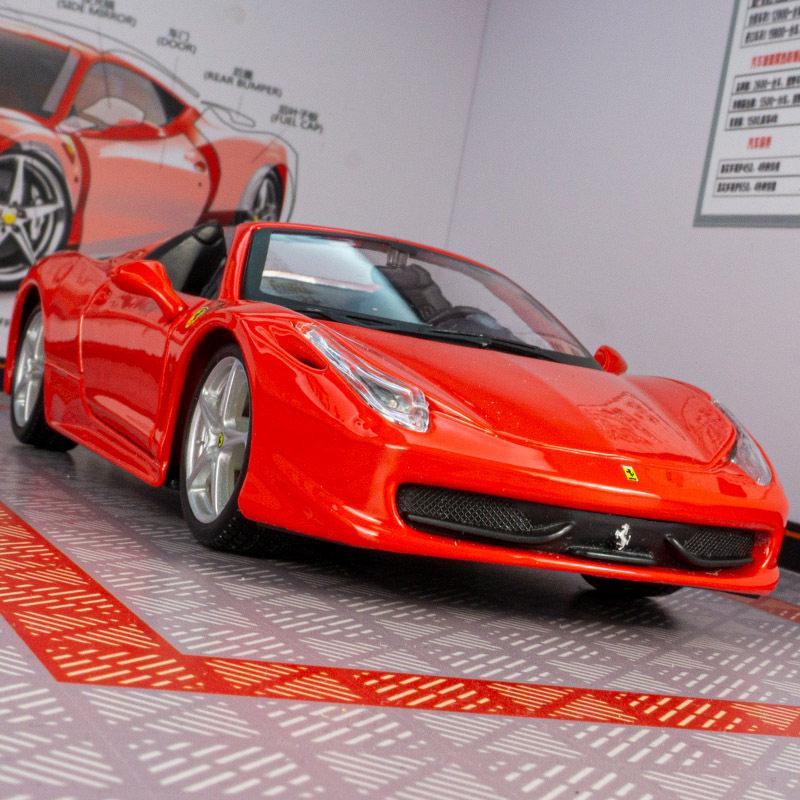 Bburago 1:24 Ferrari 458 Spider Supercar Alloy Car Diecasts & Toy Vehicles Car Model Miniature Scale Model Car For Children