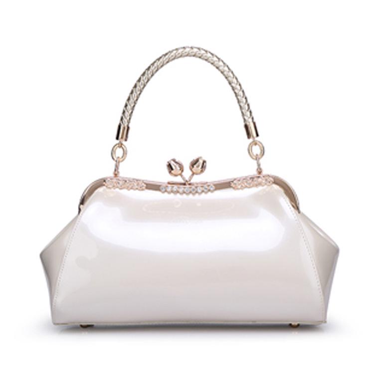 

Женская сумка из искусственной кожи, сумка из лакированной кожи, диагональная свадебная сумка на одно плечо, женская сумка для ужина, свадебная сумка розы красного