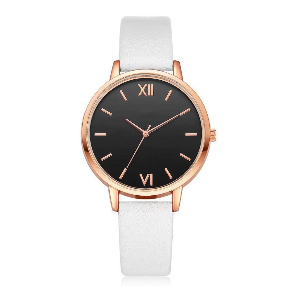 Leather Band Quartz Watch PU Strap Ladies Watch Minimalist Analog Watch  Formal Occasions