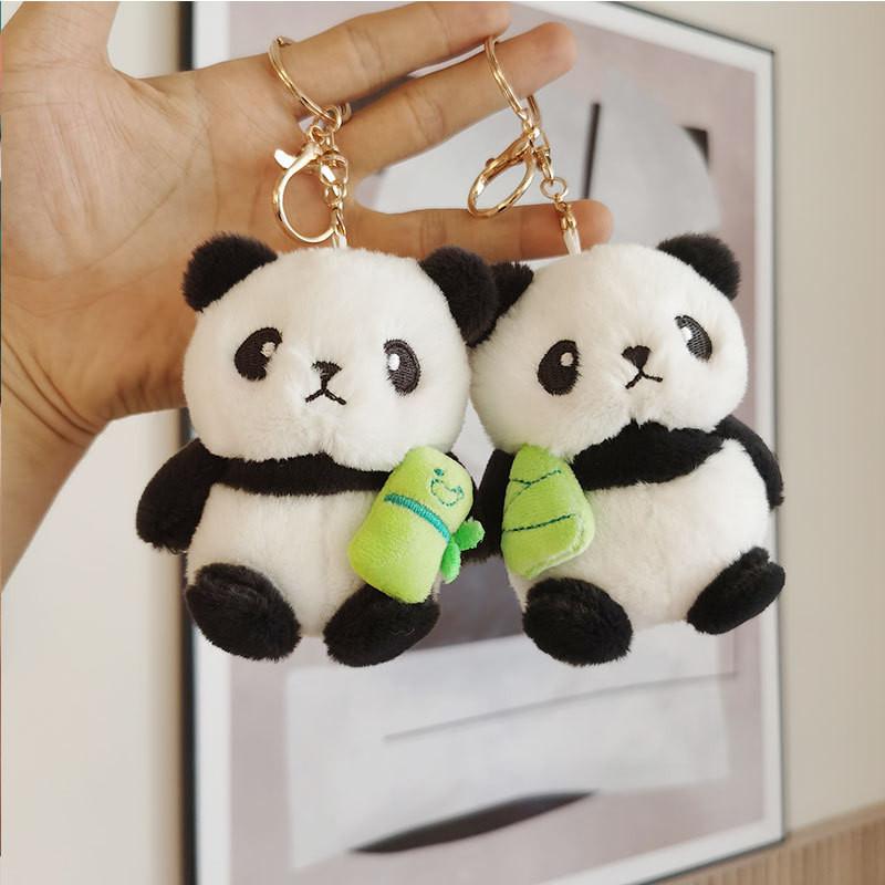 Adorable Cartoon Panda Plush Keychain Soft Stuffed Animal Souvenir Gift