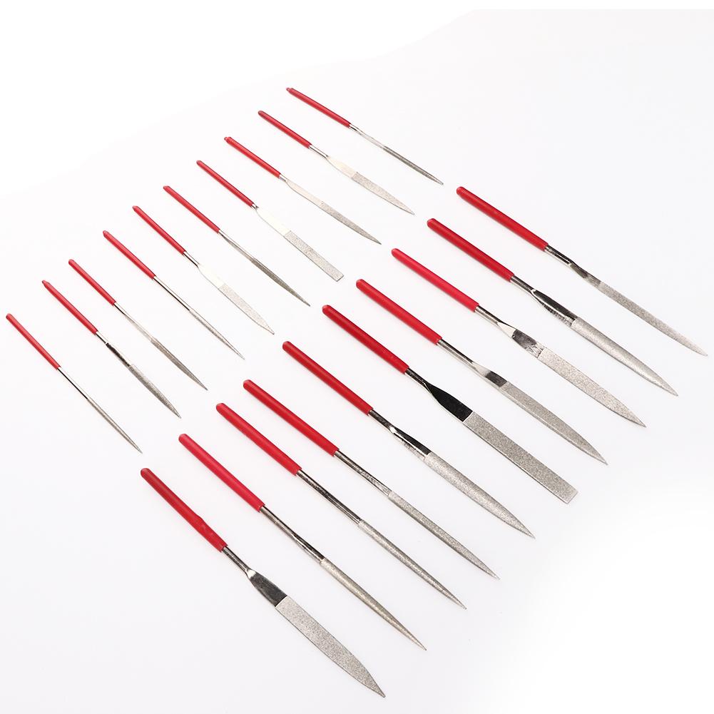 Ensemble de 20 limes aiguilles en métal Polissage de bijoux Traitement Outil de sculpture sur bois Accessoires