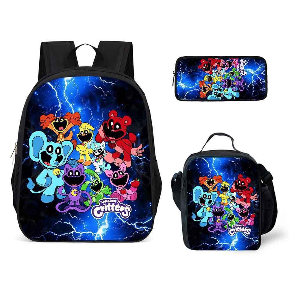 

Улыбающиеся страшные животные улыбающиеся зверюшки рюкзак для начальной школы для третьего или четвертого класса мультяшная анимация Pencil Case