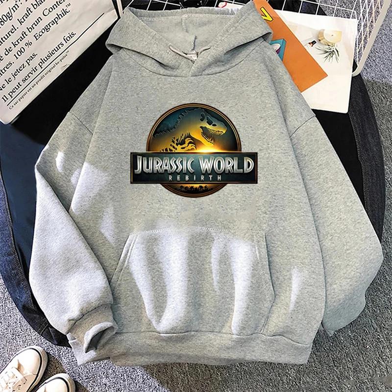 Men's Autumn Winter Hoodies Dinosaurs Garphic Printed Sweatshirt Unisex Casual Fashion O-Neck Long Sleeve Fleece Pullover