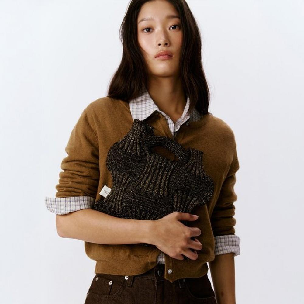 

Pleatsmama Glitter Black Brown New Bow Bag Single option