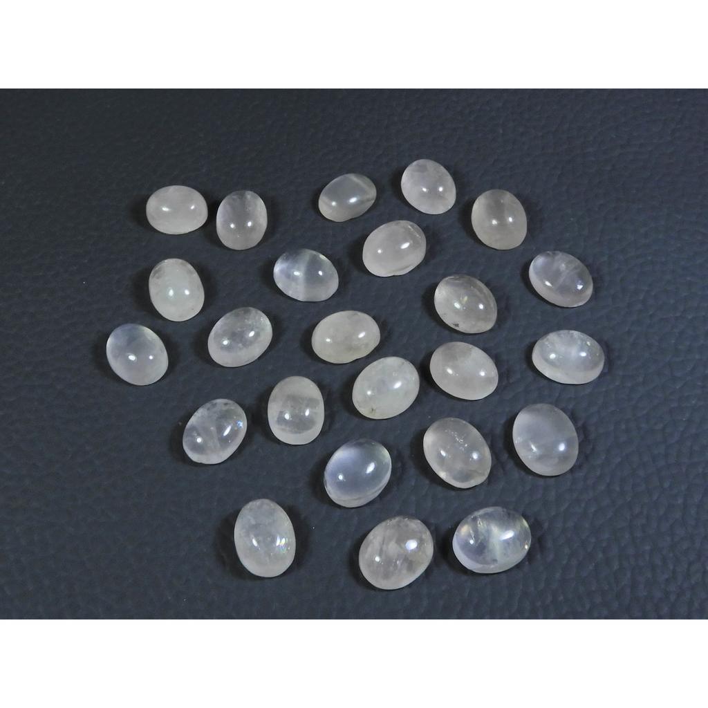 8X10MM Natural Rose Quartz Oval Cabochon Loose Gemstone 24Pcs Lot 72Cts. A-353