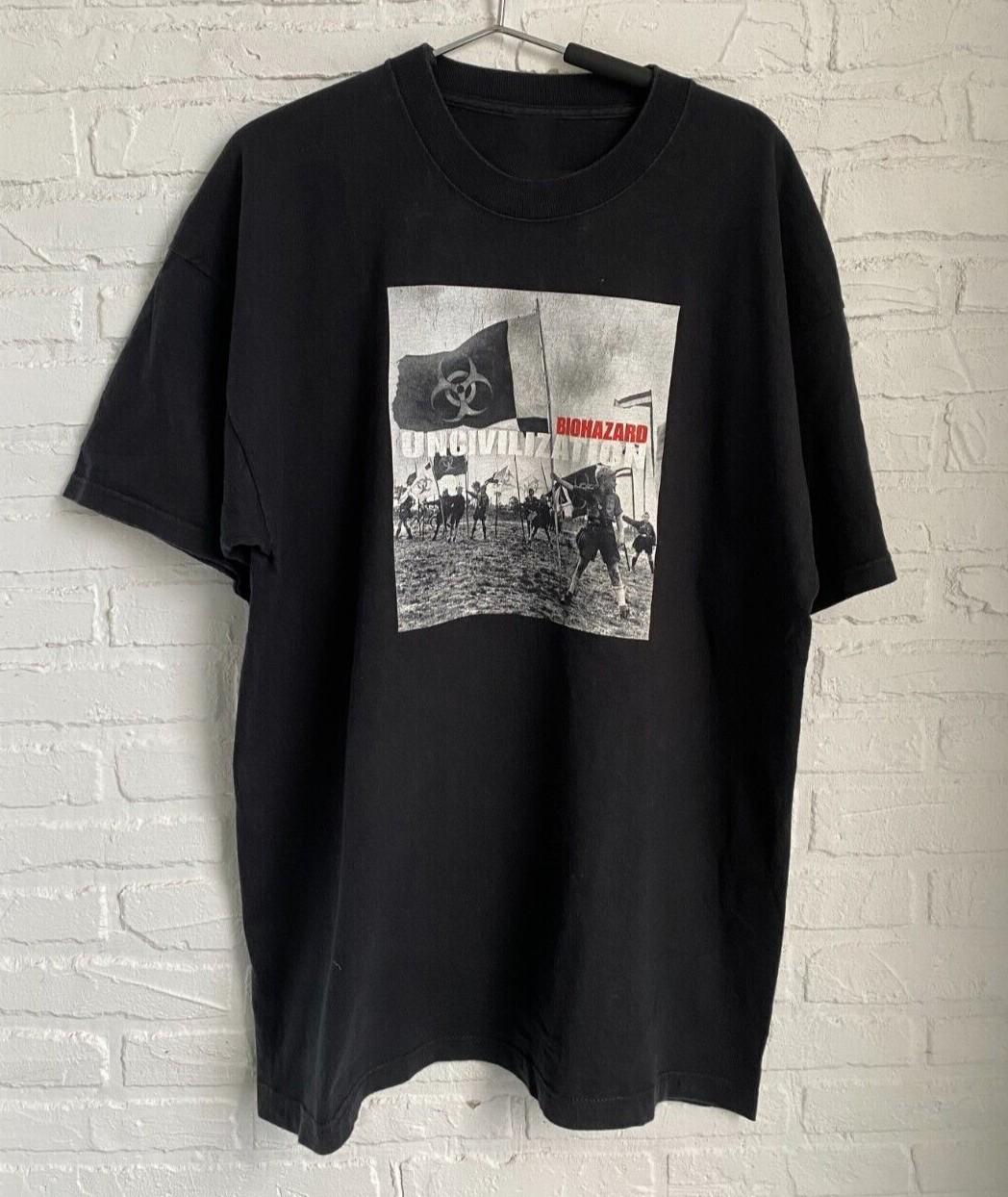 vintage 2001 Biohazard Uncivilization Unisex S-5XL Shirt YH371 S