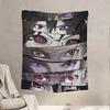 Anime Tapestry Ninja Wall Hanging Cool Wall Art Anime Eyes Decor Japanese Anime Art Gift for Anime Fans Aesthetic Decor