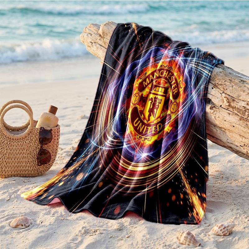 Manchester United Print Mikrofaser Strandtuch Schnelltrocknend Saugfähig Großes Handtuch für Strand Schwimmen Reisen