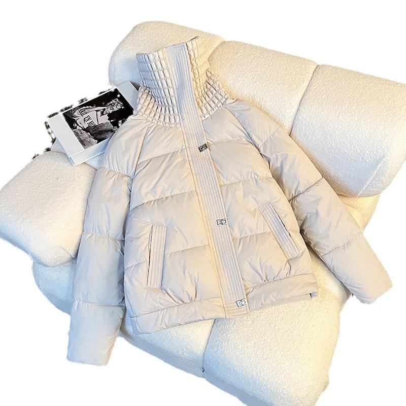 2025 new down cotton jacket women's short lapel fashion high-end small fragrance style slimming winter warm jacket