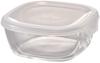 HARIO (Hario) Made In Japan Heat-Resistant Glass Storage Containers, Square, 250ml, BUONO Kitchen KST-25-TW, Set of 6, Clear