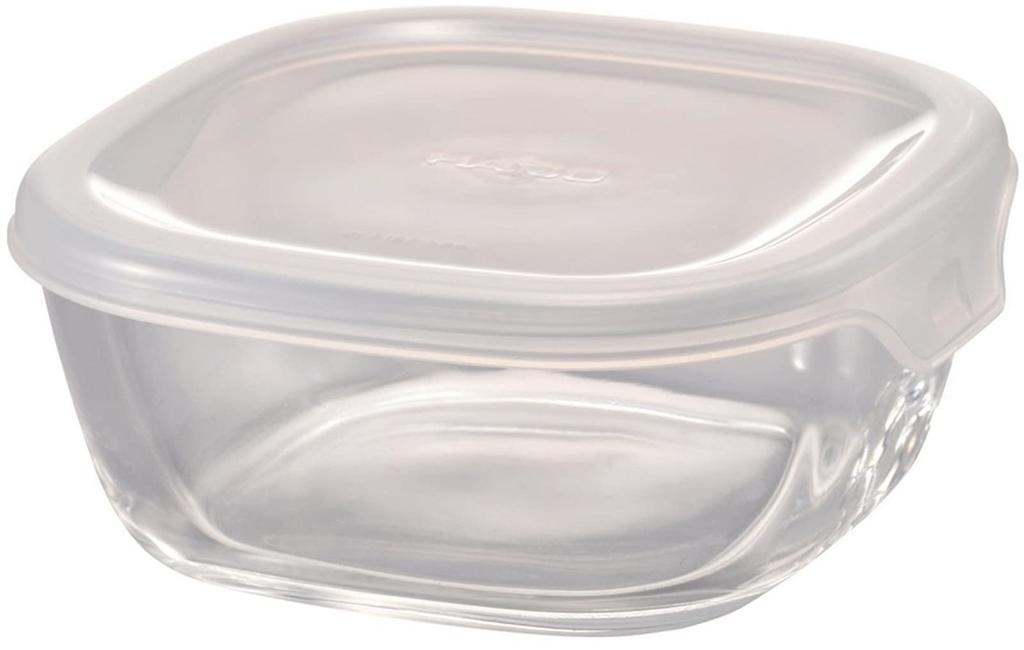 HARIO (Hario) Made In Japan Heat-Resistant Glass Storage Containers, Square, 250ml, BUONO Kitchen KST-25-TW, Set of 6, Clear