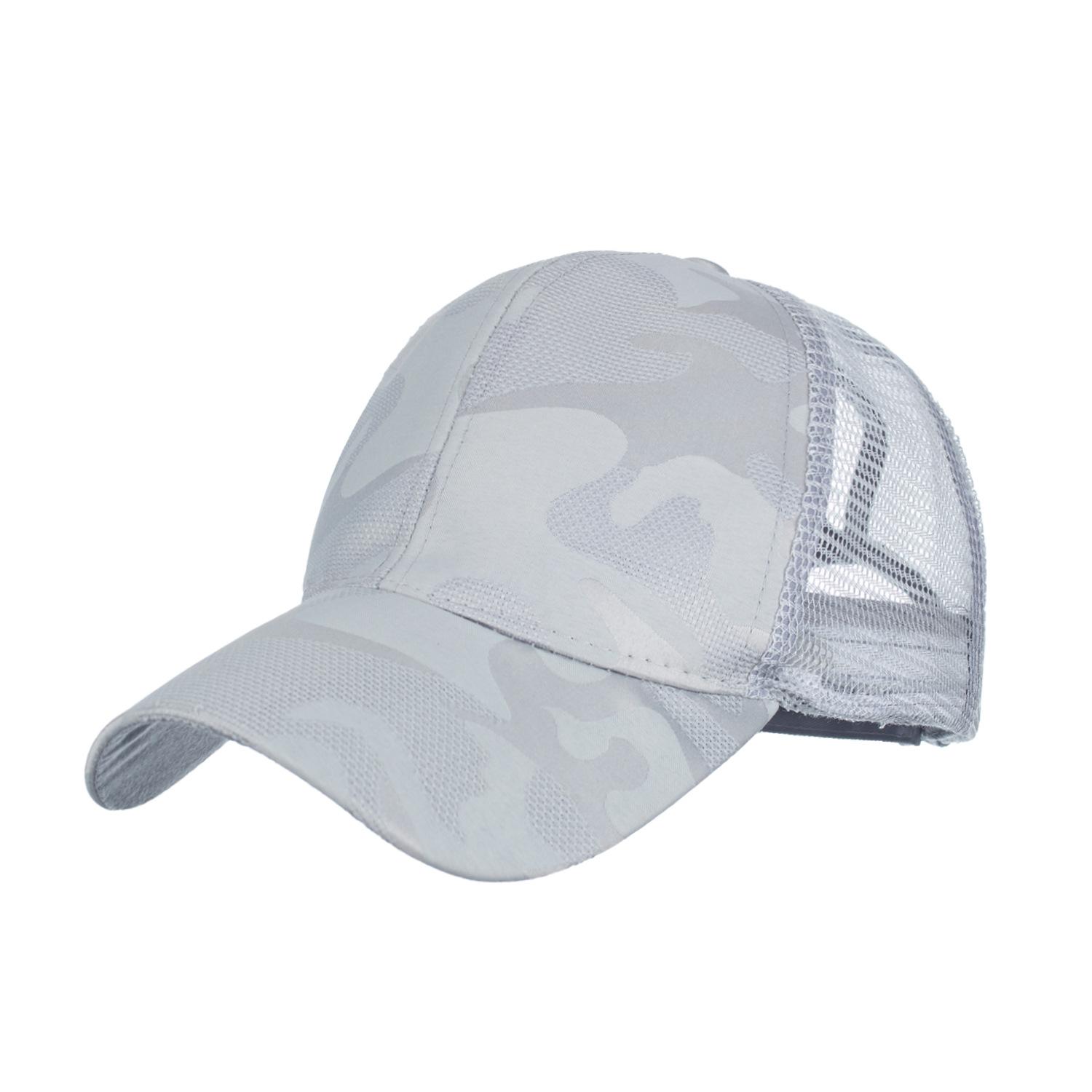 

Spring and summer new camouflage ponytail hole net cap baseball cap cap cap sun hat Adjustable сірий колір
