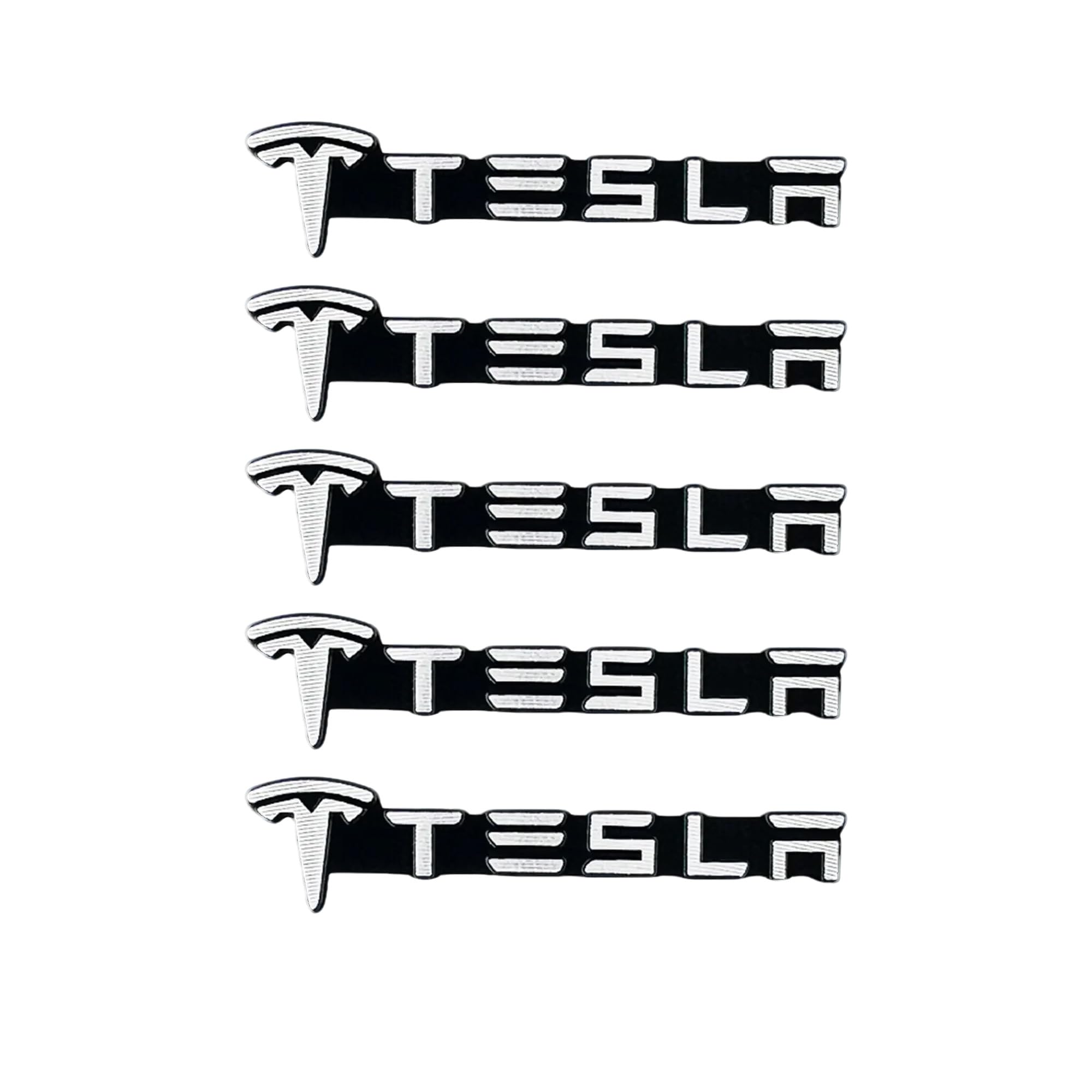 

DEVENTORZ Наклейка с логотипом автомобильного гудка Tesla Наклейка для украшения логотипа автомобиля Набор из 5 штук 3D
