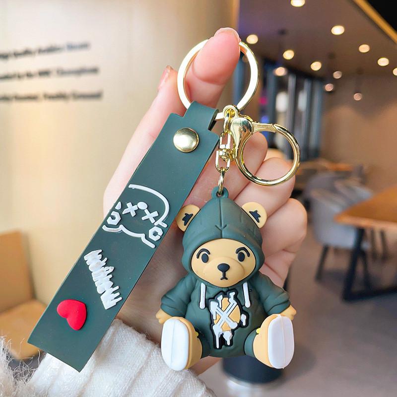 

Забавный Очаровательный И Брелок Медведь Starbucks В Черном Силиконовом Наряде чёрный