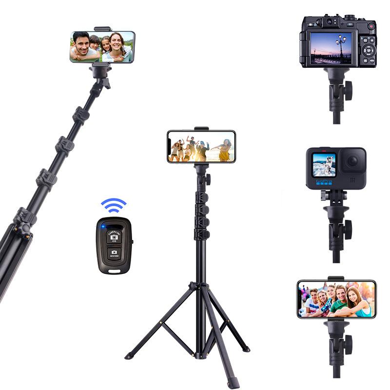 "1.6m Portable Integrated Selfie Stick Tripod for Mobile Photography"