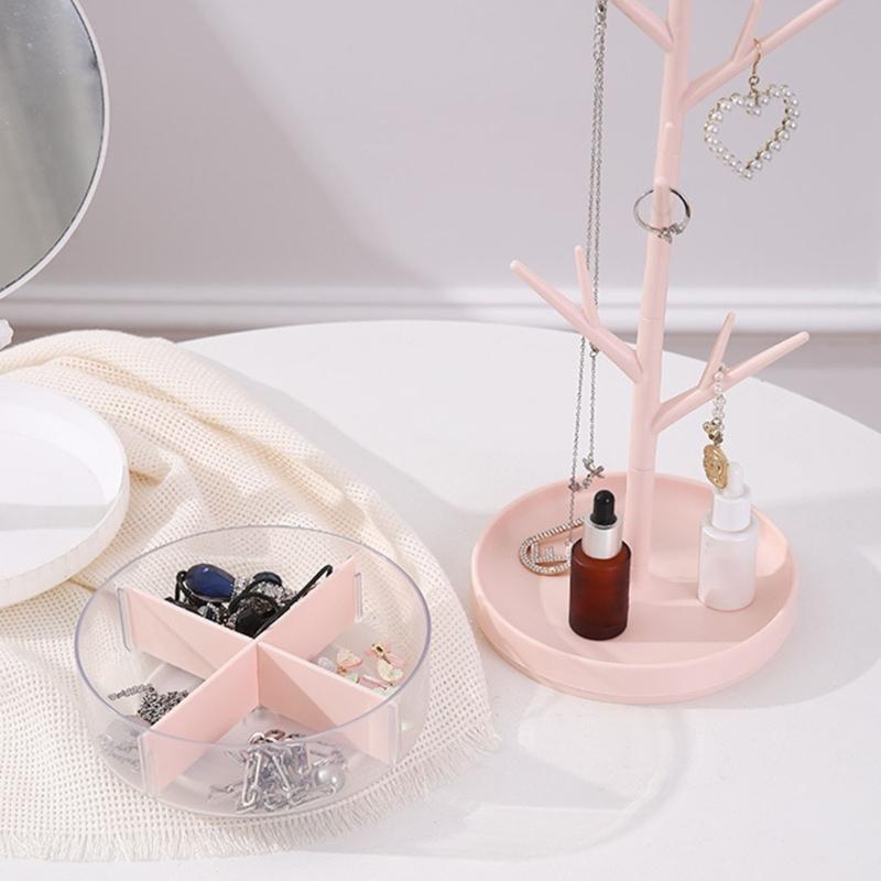 Spinning Jewelry Display Stand Multi Levels Storage Tower Holds Necklaces Earrings Pendants For Countertop