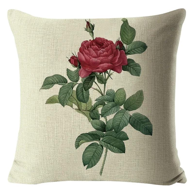 Colorful Flower Cushion Sunflower Rose Dandelion Decorative Pillows Decoration Pillowcase For Car Home