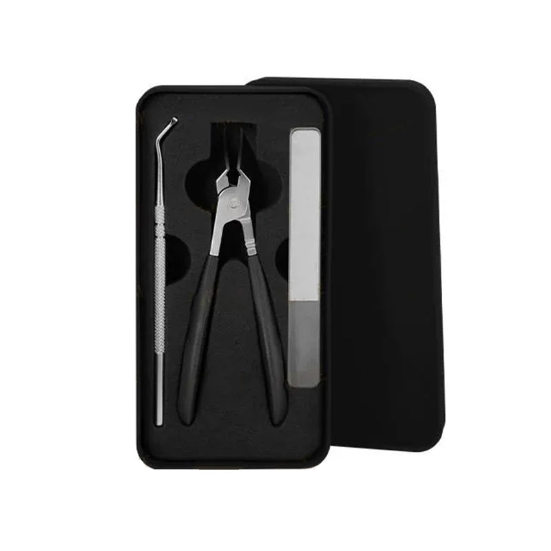 Slant Edge Nail Clipper 3-Piece Set Professional Thick Nails Dead Skin Dirt Remover Super Sharp Curved Blade Nail Tool