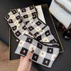 Long Silk Scarf Women's New Small Silk Scarf Printing Simulation Silk Tied Bag Streamer Explosion Sweet Little Scarf
