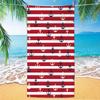 Nautical Pattern Beach Towel, Digital Printing Thin Quick-Dry Anti-Sand Microfiber Lightweight for Swim Yoga Travel Gym Gift