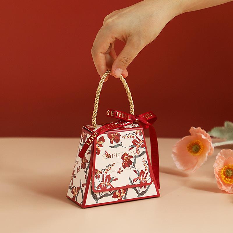 24Pcs sugar box wedding candy box new candy bag high sense European wedding engagement candy gift box empty box