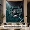 Custom Text Tapestry Philadelphia Eagles Print Wall Tapestry Indoor Living Room Wall Decor
