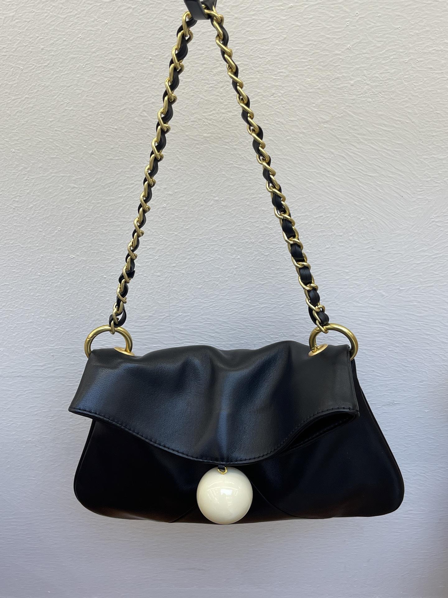 New high-end bow handbag, runway high-end style, single-shoulder crossbody bag, European and American style bucket bag