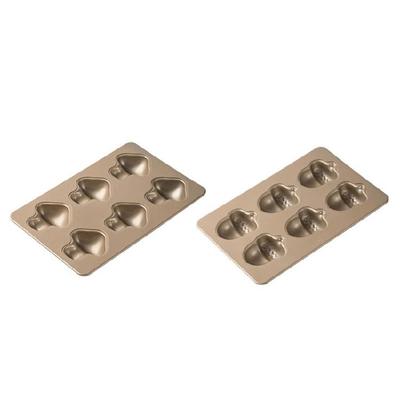 Set of 2 Mushroom/Acorn Chocolate Baking Trays 6 Cavity Carbon Steel Nonstick Cake Molds Bakewares Kitchen Accessories
