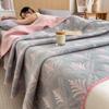 100% Cotton Summer Gauze Blanket - Lightweight, Three-Layer Design for Office, Nap, or Sofa