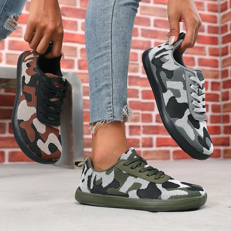 Camouflage Wide Toe Shoes For Women Loose Comfortable Walking Shoes Multifunctional Fashionable Barefoot Shoes Women'S Sneakers