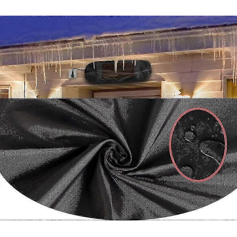 Wall-mounted Patio Heater Cover - Black 30""l *9.5""h *6.5 "" W Electric Heater Cover,420d Oxford Waterproof Dustproof Infrared Heater Covers For Indo