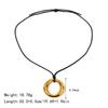 Yori Stainless Steel Round Pendant Hollow Necklace Prevent Allergy Simple Metal 18K Gold PVD Plated Jewelry Bijoux Gift