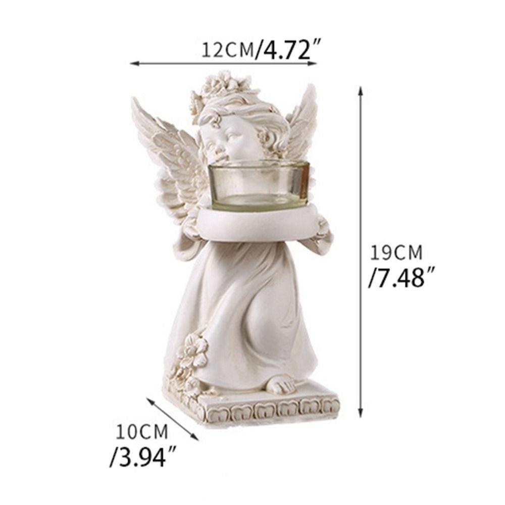 Nordic Angel Candle Holder Decorative Angel Display Holder Resin Angel Ornament  Candlelight Dinner