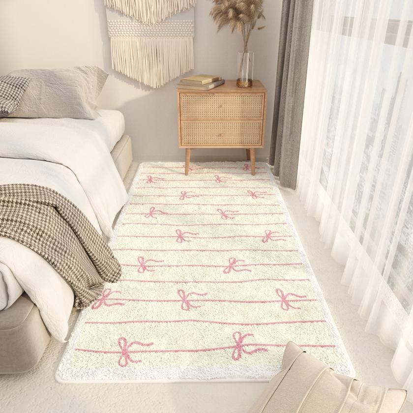 Ins Style Rugs for Bedroom Thicken Plush Living Room Decoration Cute Carpet Fluffy Soft Bedside Rug Washable Cloakroom Floor Mat