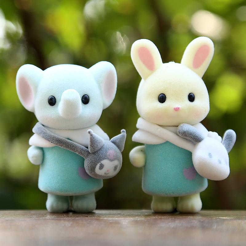 Action Families Sylvanian Figure Model Flocked Animal Toy For Home Gift Decor