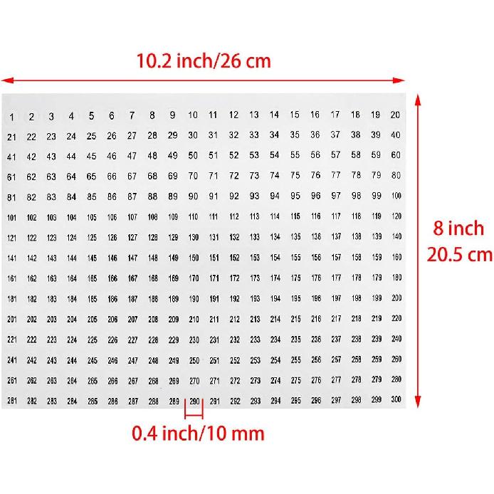 Number Sticker 1 To 300 Ruiwaer 10 Sheets Digital Sticker 1 To 300 Circular Digital Self Adhesive Sticker Storage Finishing Sticker