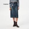 BDS3BD3183B59 Women's Retro Mid-Length Denim Skirt