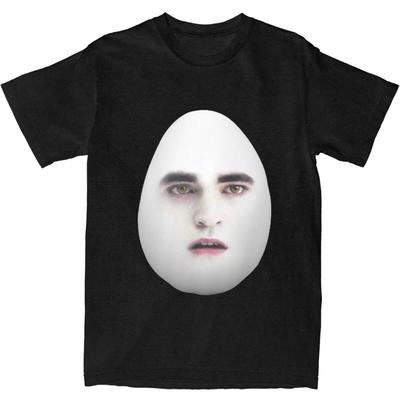 T Shirt Twilight Eggward Funny Meme Cotton T-Shirt Edward Cullen Parody Robert Pattinson Humor Tshirts Y2K Short Sleeve Top Tees