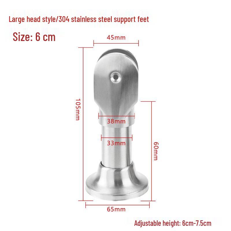 Stainless Steel Public Toilet Partition Support Foot Bracket